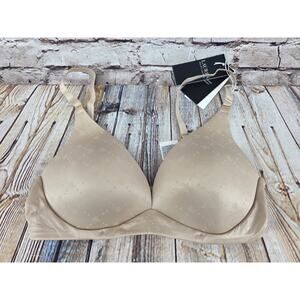 Ralph Lauren Bra Size 34D NEW Wireless T-Shirt Bra Light Truffle